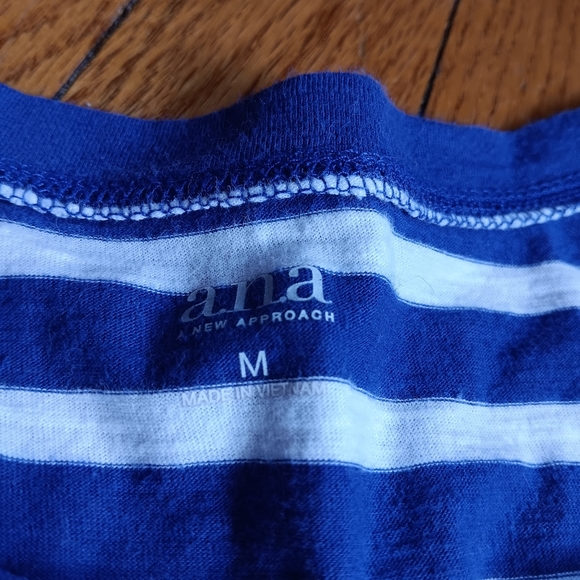 3 for $23 tops!! Ana Blue & White Striped Short-sleeved Top - Picture 3 of 3